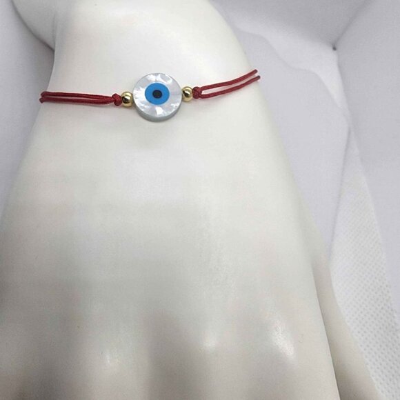 New Evil Eye Bracelet with Red String – Round Charm for Luck & Protection - Picture 2 of 3